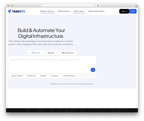 WordPress theme WorkPress - tasksyy.com