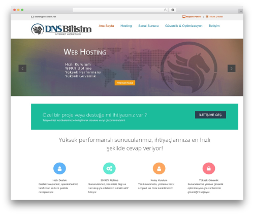 WordPress website theme Hostmev2 - dnsbilisim.net
