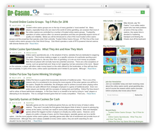 WordPress website theme upBootWP - dr-casino.com