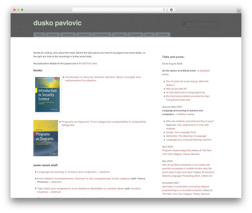 Best WordPress theme simpleX - dusko.org