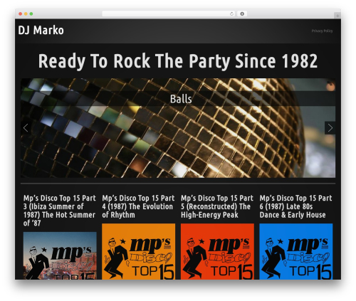 Best WordPress theme Sagan - djmarko.be