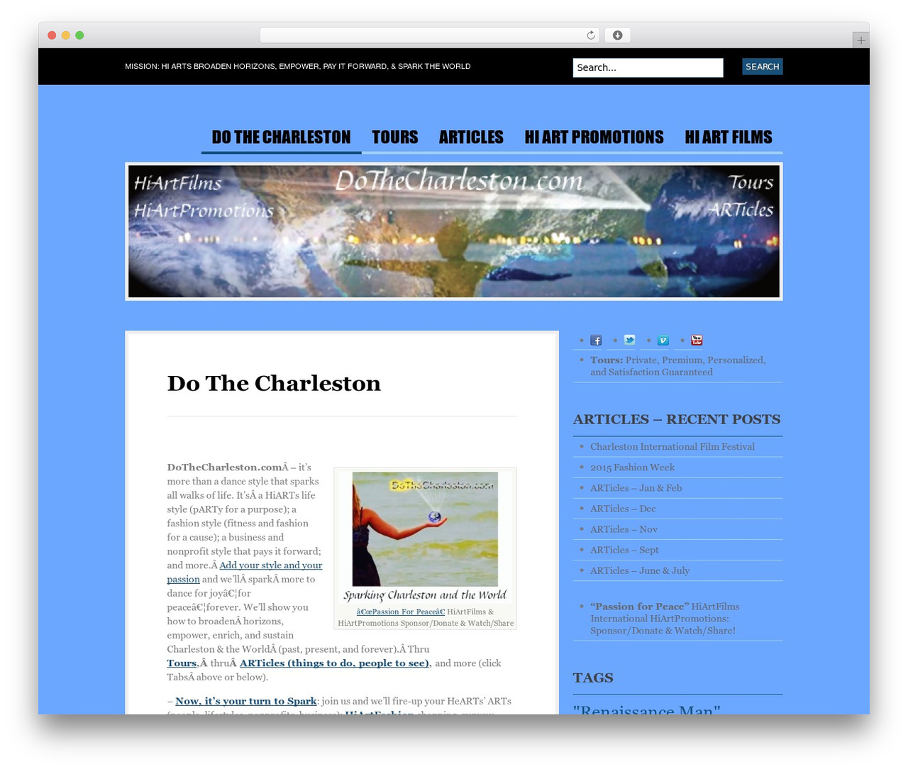 Bueno theme WordPress - dothecharleston.com