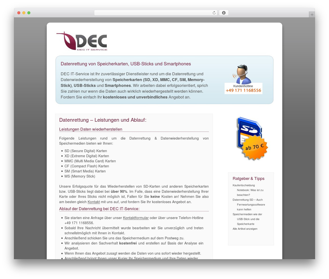 Corporate WordPress theme - datenrettung-sd.de Corporate WordPress theme - datenrettung-sd.de