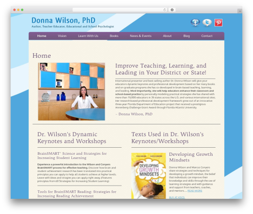 Donna Wilson WordPress theme - donnawilsonphd.org