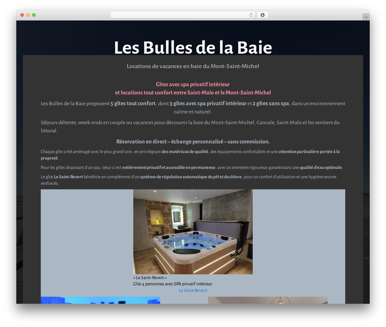 Fara theme WordPress - lesbullesdelabaie.com
