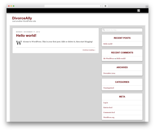 Get Noticed! WordPress theme design - divorceally.com