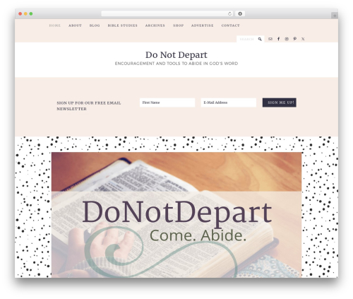 Pretty Creative premium WordPress theme - donotdepart.com