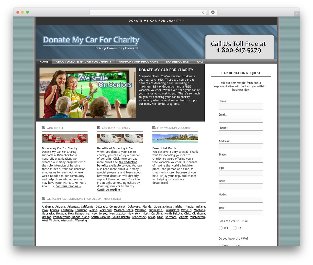 Theme WordPress iCompany - donatemycarforcharity.com