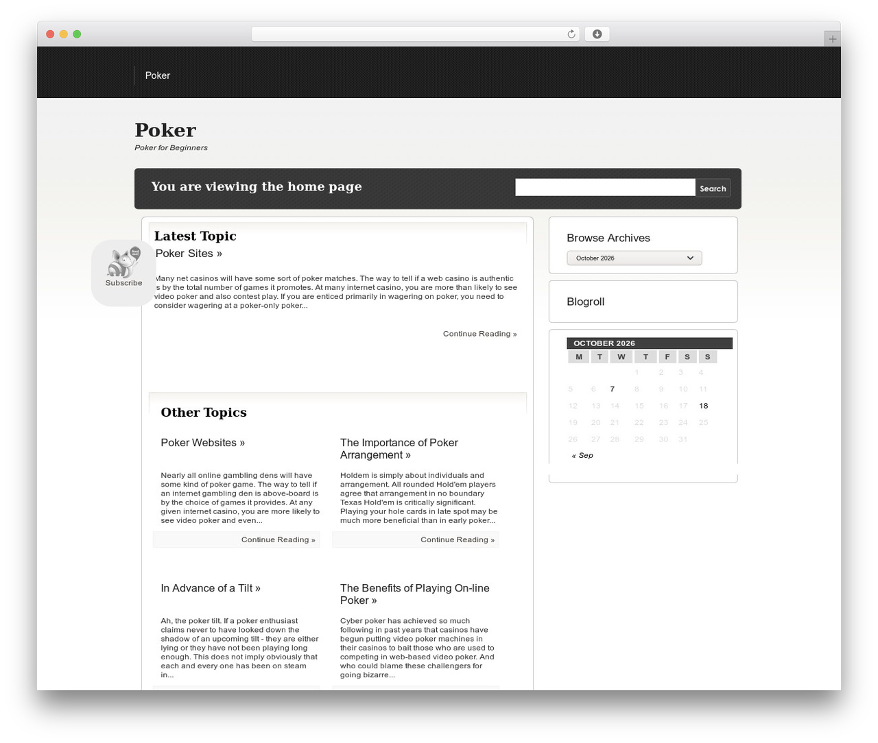 Tuaug4 WordPress theme - dreamzoticpoker.com