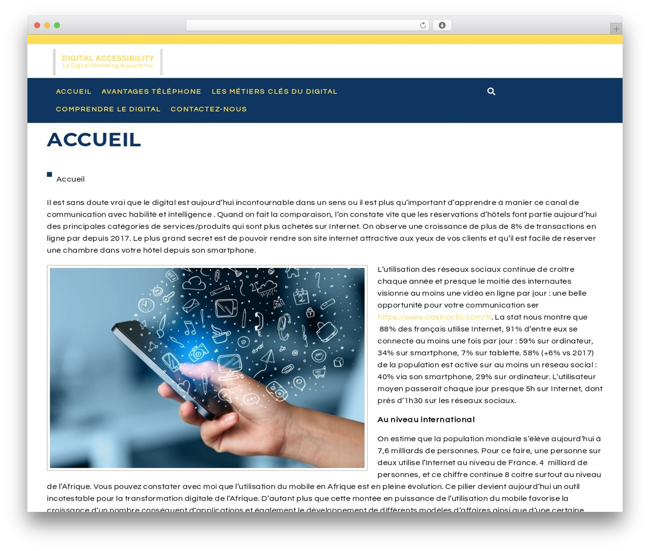 WordPress theme Multipurpose Startup - digitalaccessibility.net