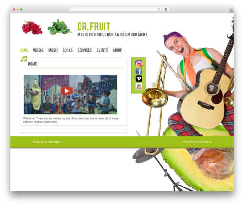 WordPress theme Music - kidsforpresident.com