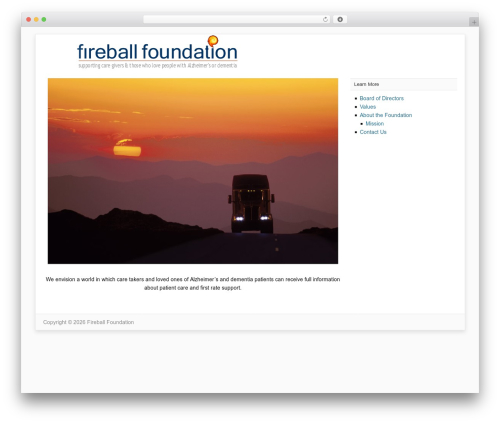 Catalyst WordPress theme - fireballfoundation.org