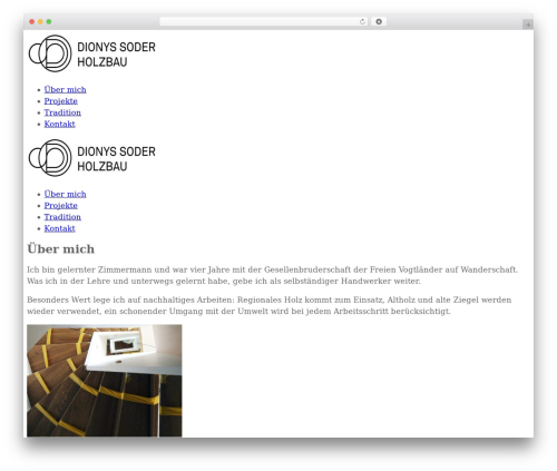 Construction Child Soder WordPress theme - soderholzbau.ch