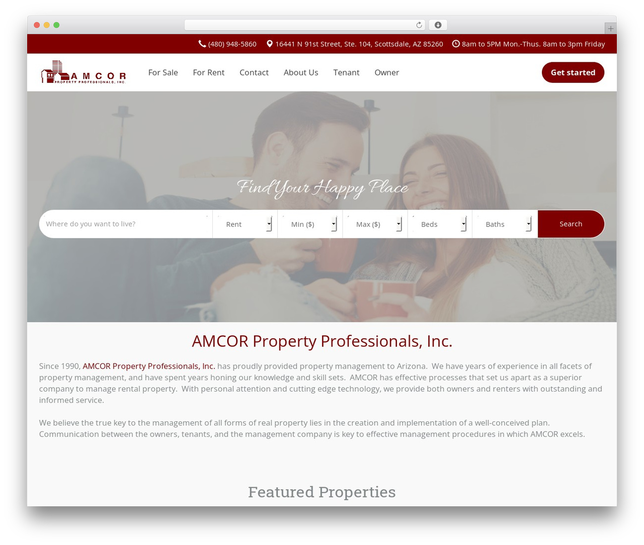 WordPress theme Alpine - amcorrentals.com