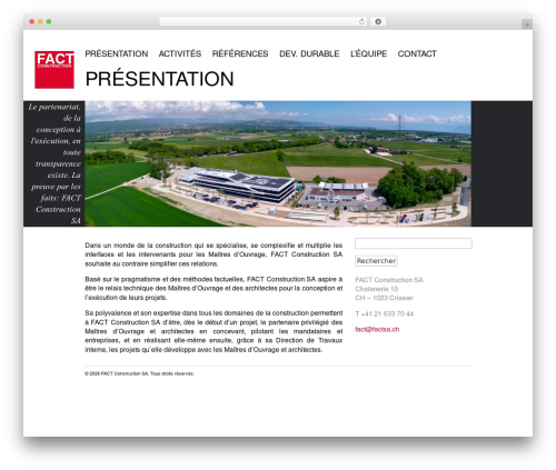 WordPress theme FACT Construction - factconstruction.ch