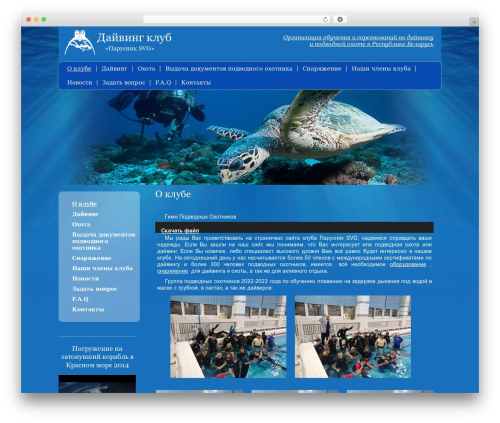 Diving WordPress theme - divesvg.ru