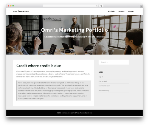 EcoCoded free WordPress theme - omribenamos.com EcoCoded free WordPress theme - omribenamos.com
