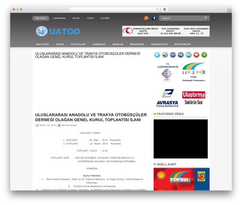 Instant WordPress theme - uatod.org.tr