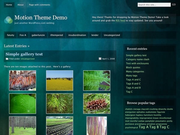 Motion – WordPress.com top WordPress theme by Sam @ 85ideas