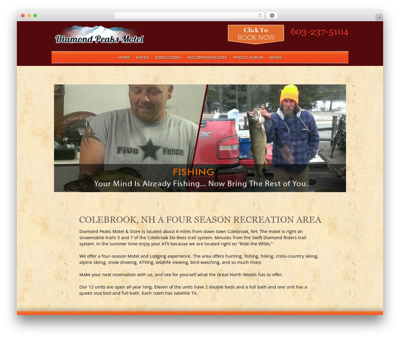 SimplePress WP theme - diamondpeaksmotel.com