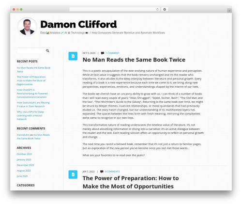WordPress theme Focused - damonclifford.com