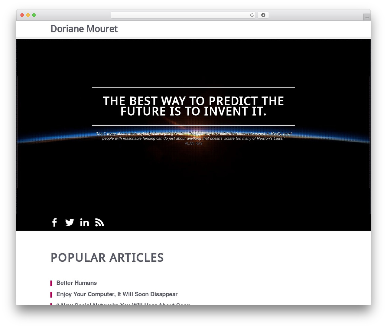 WordPress theme Status Theme - dorianemouret.com