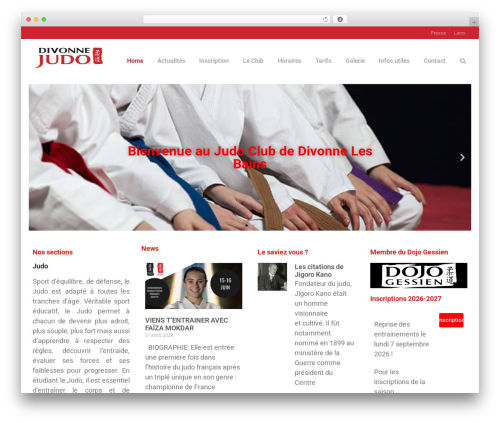 Best WordPress theme Sport - divonnejudo.fr