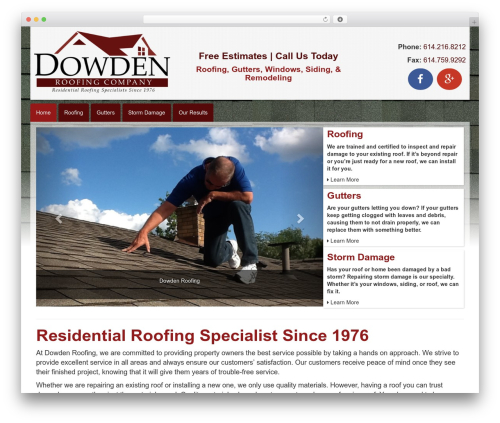 Bootstrap EMF Starter Theme WordPress theme - dowdenroof.com