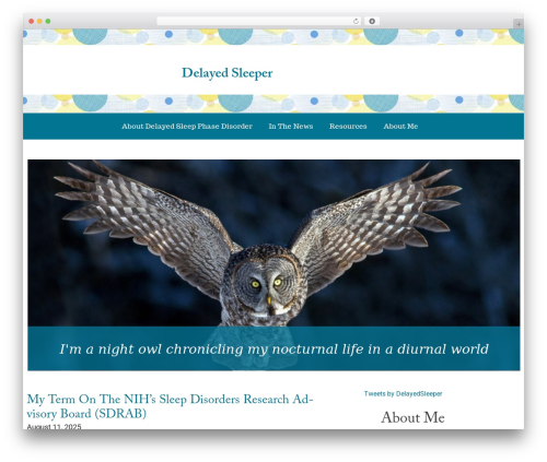 cherry WordPress theme - delayedsleeper.com