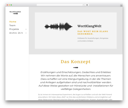 Divi WordPress theme - wortklangwelt.com