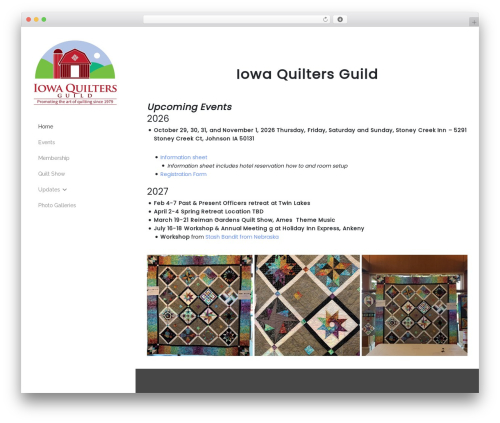 Visual elements WordPress plugin - iowaquiltersguild.com