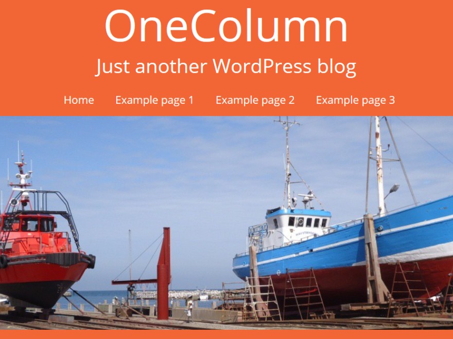OneColumn WordPress blog theme by Eric Meyer