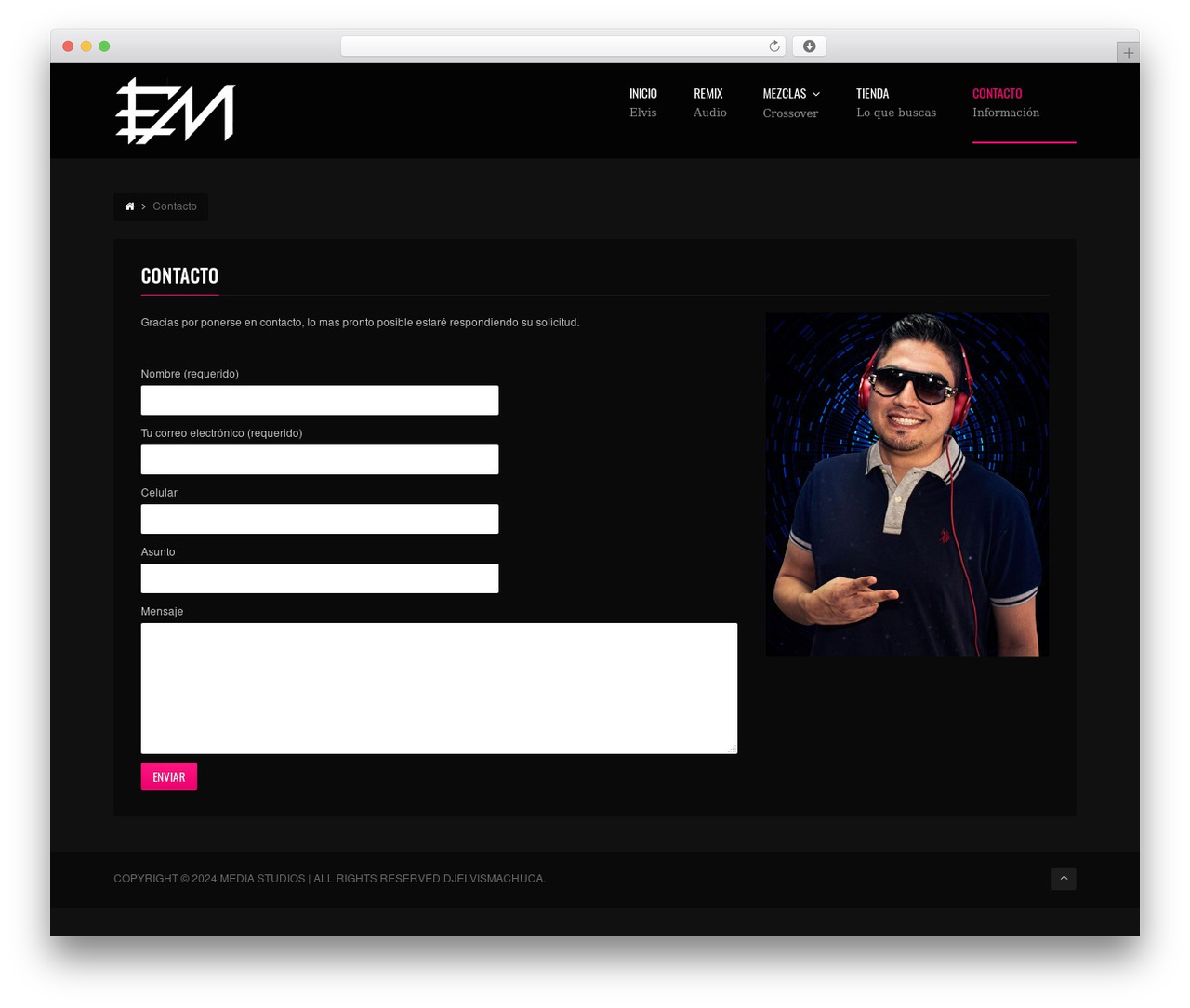 Remix WordPress page theme - djelvismachuca.com/co Remix WordPress page theme - djelvismachuca.com/co
