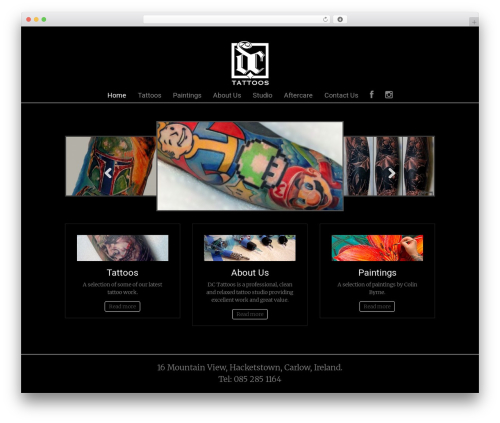 Pinwheel slider WordPress plugin - dctattoos.ie