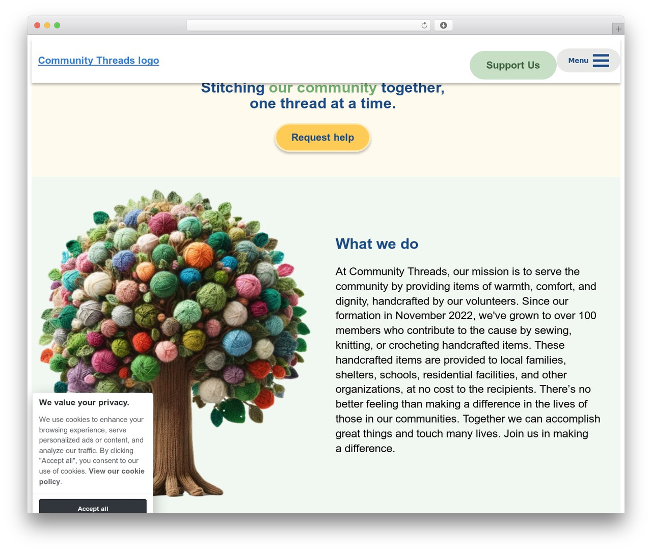 Theme WordPress Community Threads - communitythreadsva.org