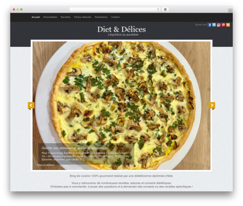 Tiara WordPress theme design - diet-et-delices.com