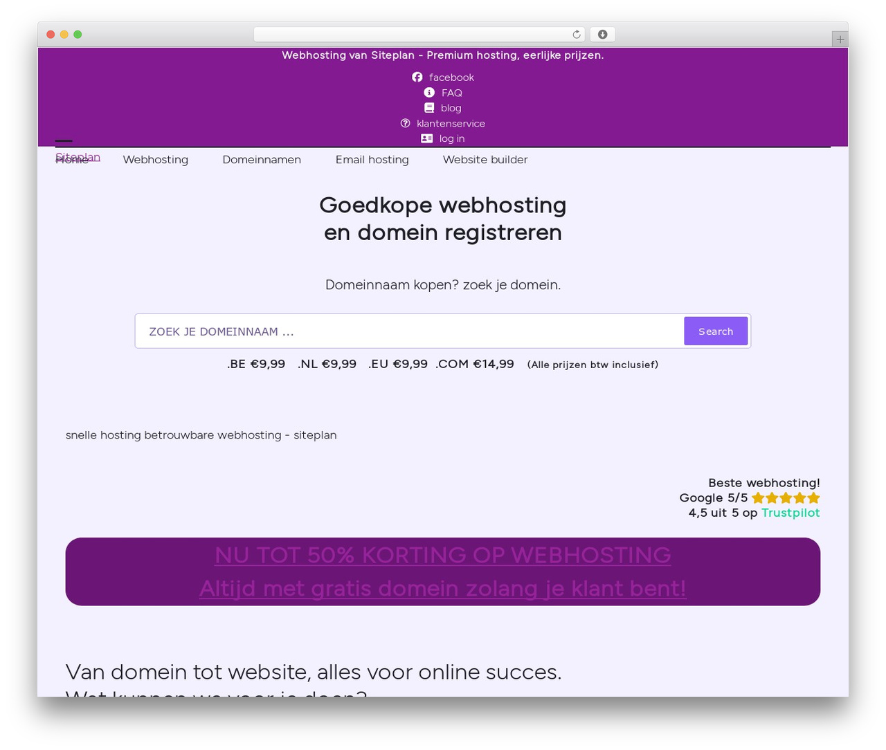 Total WordPress theme - siteplan.be