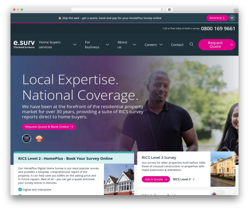 WordPress theme e.surv - esurv.co.uk