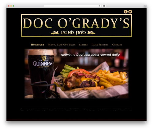 WordPress theme Dine & Drink - docogradys.com