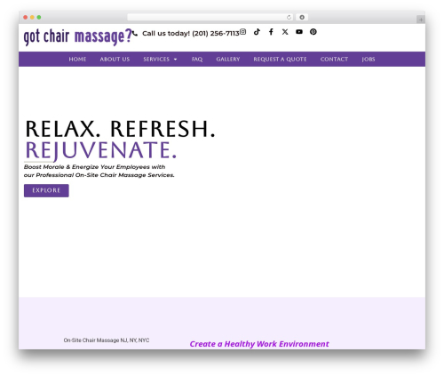 WordPress theme Hello Elementor - gotchairmassage.com