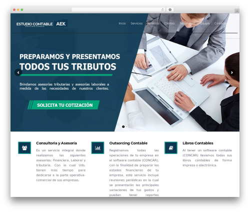 WordPress website theme Dash - estudiocontableaek.com