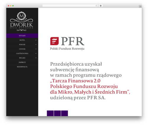 WordPress website theme Milano - dworekojcamateusza.pl