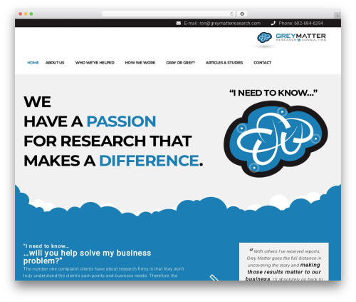 You WordPress theme - greymatterresearch.com