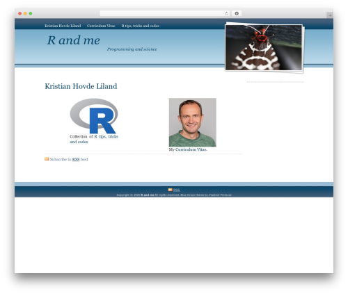 Blue Grace WordPress theme - khliland.no