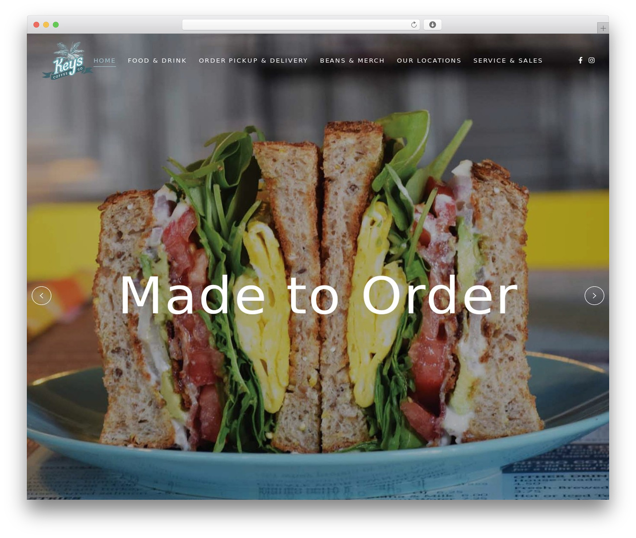 Caverta WordPress theme - keyscoffee.co