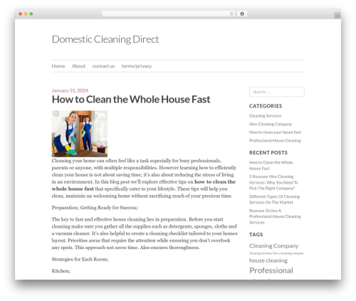 Elucidate theme WordPress - domesticcleaningdirect.co.uk