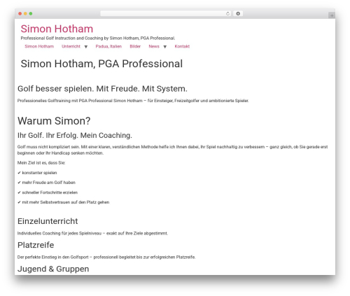 Hello Elementor premium WordPress theme - simonhothamgolf.com