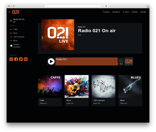 Theme WordPress Waveme - radio021.rs