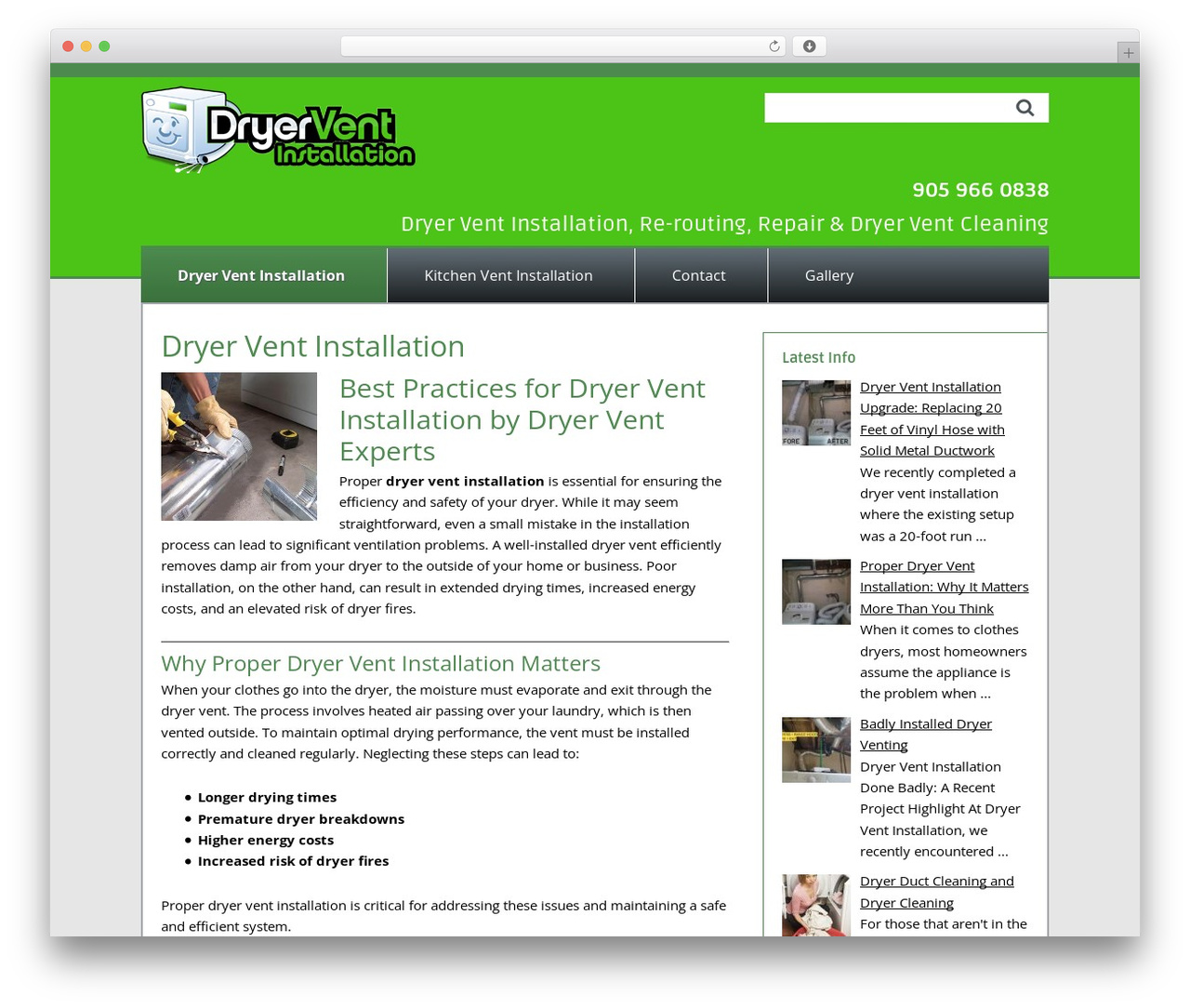 Versatile WordPress theme - dryerventinstallation.ca