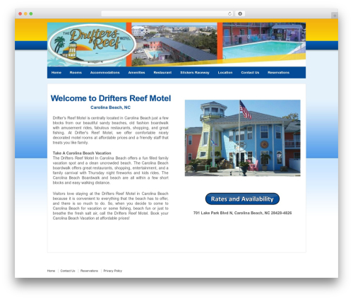 WordPress theme Responsive Pro - driftersreefmotelcarolinabeach.com